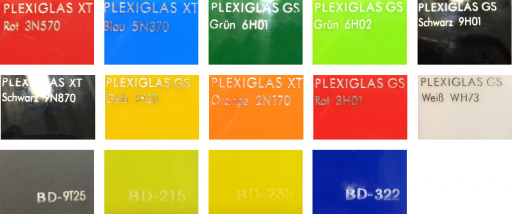 Цвета акрилового стекла Цвета акрилового стекла